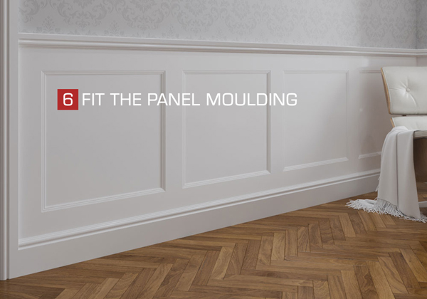 (MDF Wall Panelling Kit Installation Guide) Step 6 - Fit The Panel Moulding