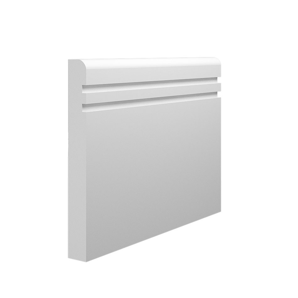 Grooved 2 Bullnose MDF Skirting Board