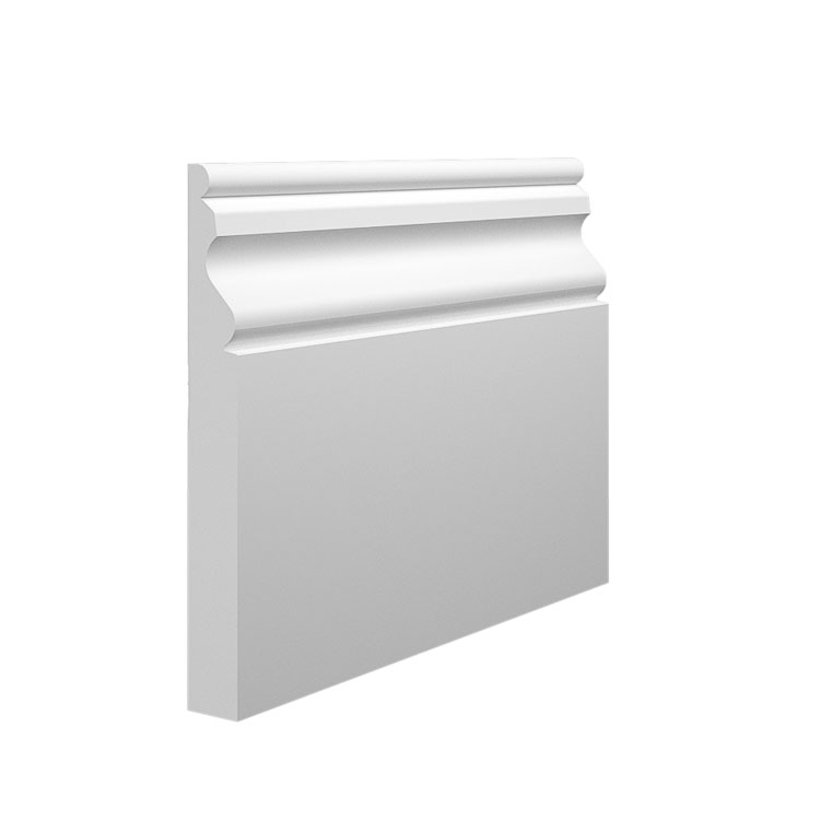 Ogee 2 MDF Skirting Board - Size: 145mm x 18mm, Finish: Primed