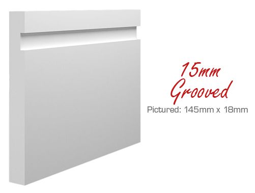 15mm Grooved Design - MDF Skirting Board