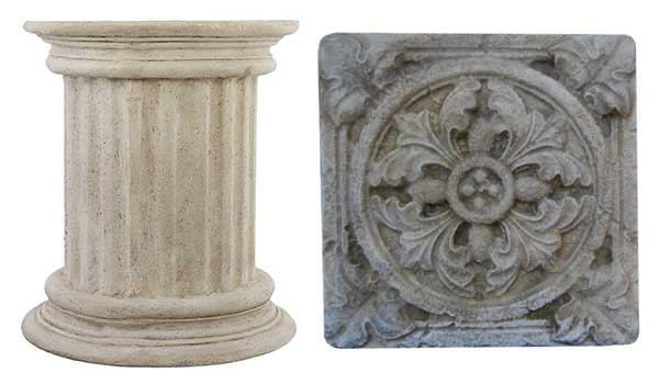 Ancient Plinths And Rosettes