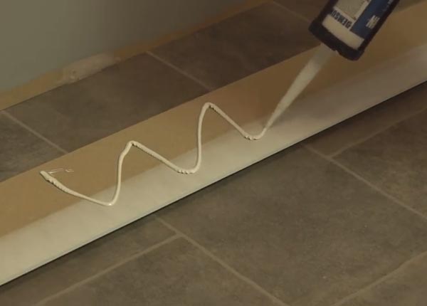 Apply The Adhesive To The Back Of The Skirting Board In A Zig Zag Line