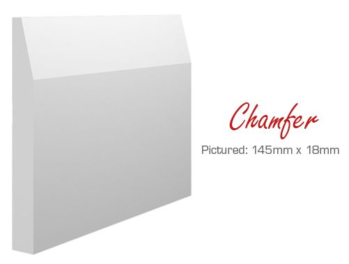 Chamfer Design - MDF Skirting Board