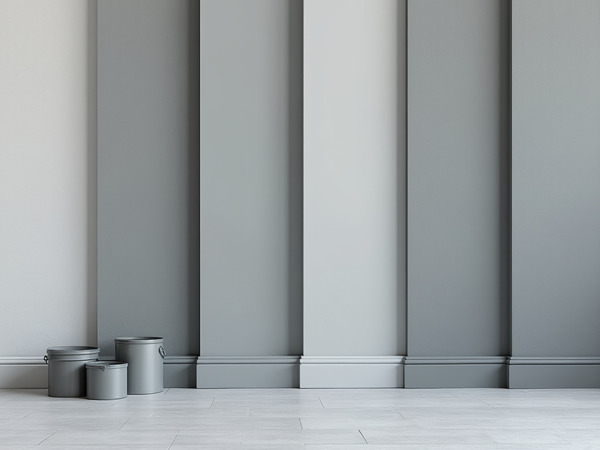 Selection of grey skirting board finishes
