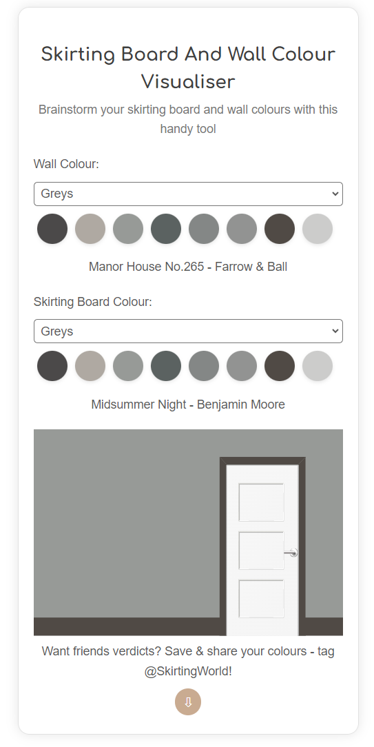 Grey skirting board visualiser