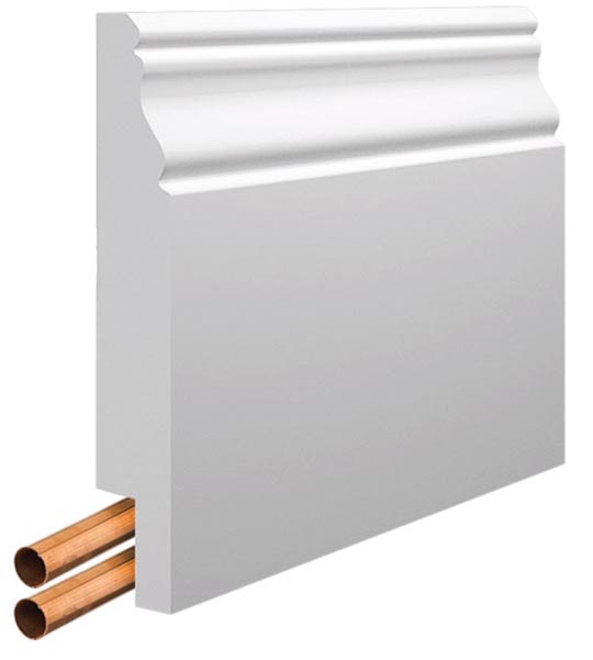 Skirting Board With A Pipe Rebate