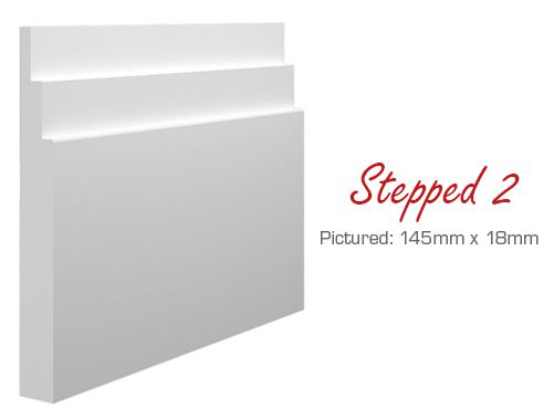 Stepped 2 Design - MDF Skirting Board