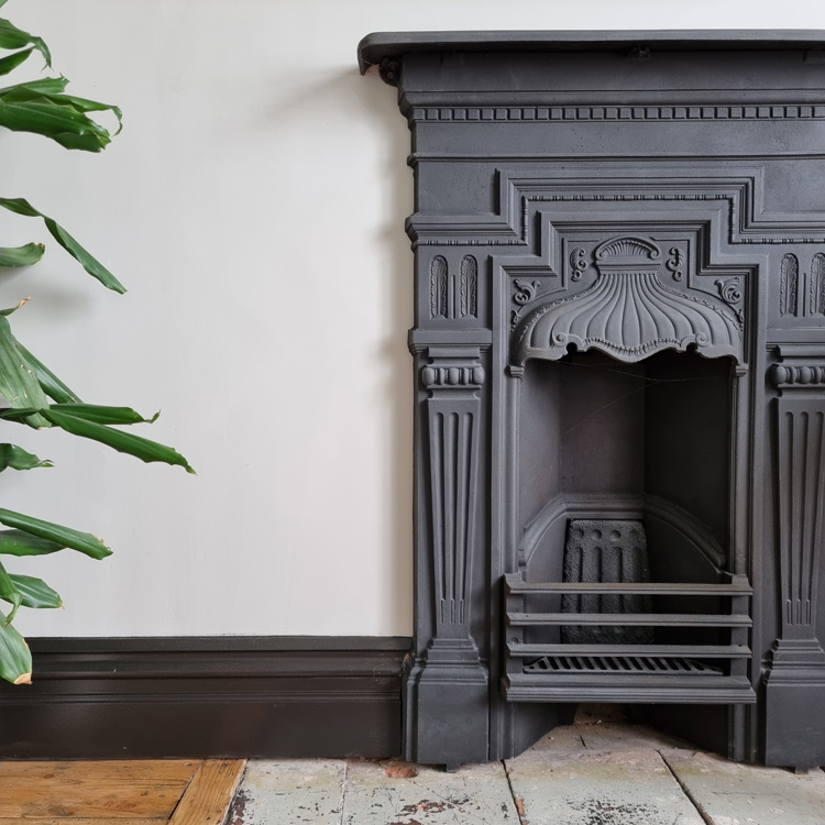 Tall Skirting Boards Fitted Next To An Old Fireplace