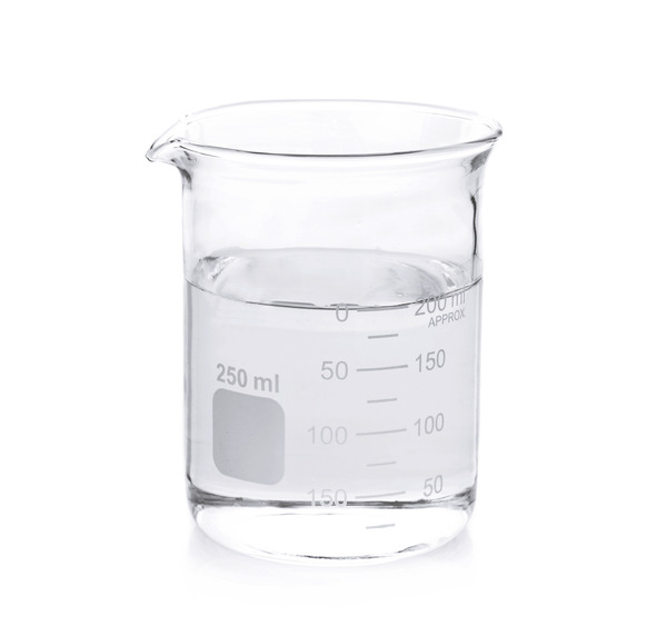 A photo of Urea-Formaldehyde HDF resin in a beaker