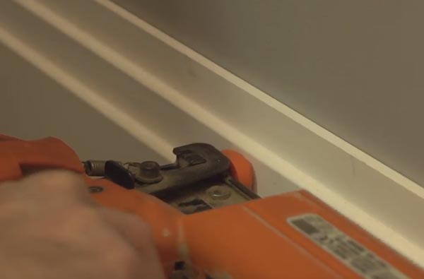 Use A Pin Gun To Permanently Secure The Skirting Board To The Wall