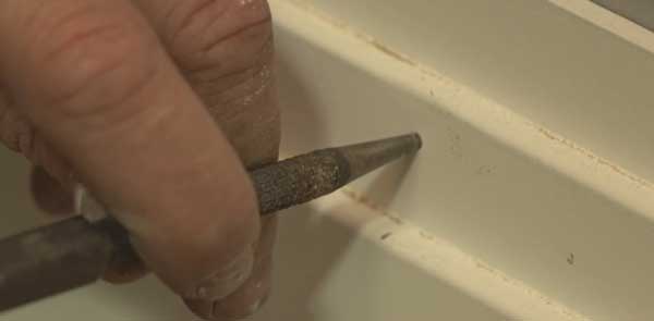 Use A Pin Punch To Knock The Nail Into The Skirting Board